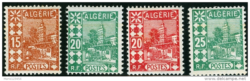 ALGERIA, COLONIA FRANCESE, FRENCH COLONY, 1926-1939, FRANCOBOLLI NUOVI (MLH*) E USATI, Scott 38-41 - Neufs