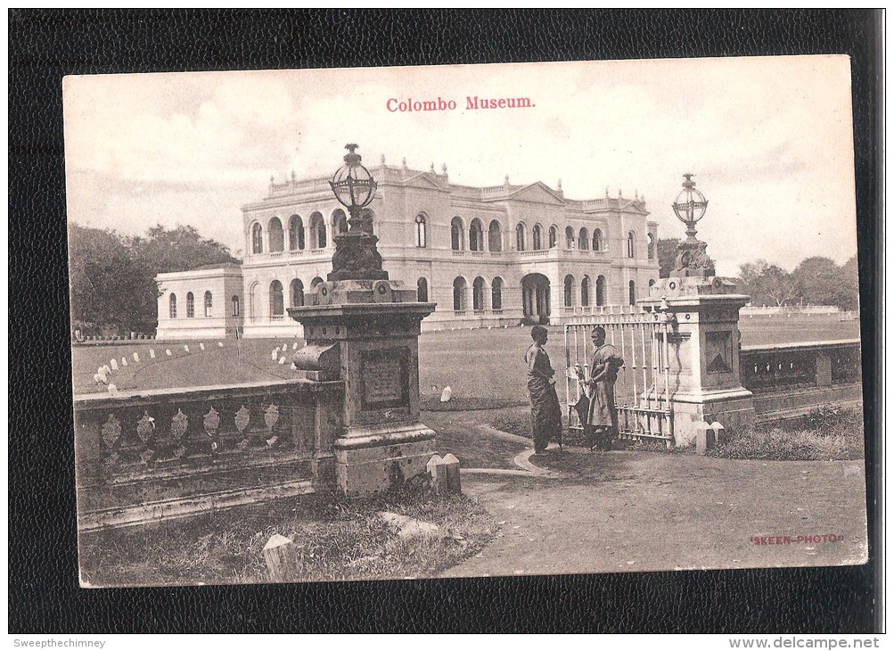 SRI LANKA CEYLON CEYLAN COLOMBO MUSEUM L'entrée Animée Skeen Photo Unused - Sri Lanka (Ceylon)