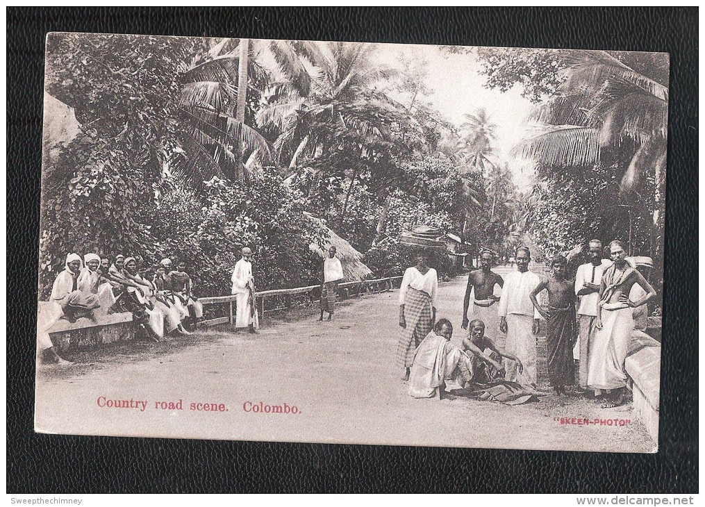 SRI LANKA CEYLON CEYLAN COLOMBO Country Road Scene Skeen Photo Unused - Sri Lanka (Ceilán)