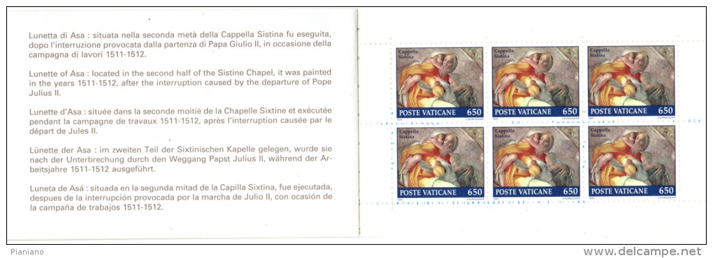 PIA  -  VATICANO - 1991 : Restauro Della  Cappella  Sistina -  Carnet   (SAS   L  2) - Markenheftchen