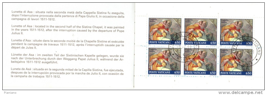 PIA  -  VATICANO - 1991 : Restauro Della  Cappella  Sistina -  Carnet   (SAS   L  2) - Carnets