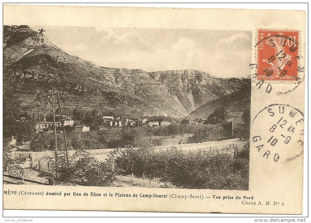 30/ Sumène - Dominé Par Le Ran De Bane Et Le Plateau De Camp-Flouret -vue Prise Du Nord - Cliché Prise Du Nord - - Sumène