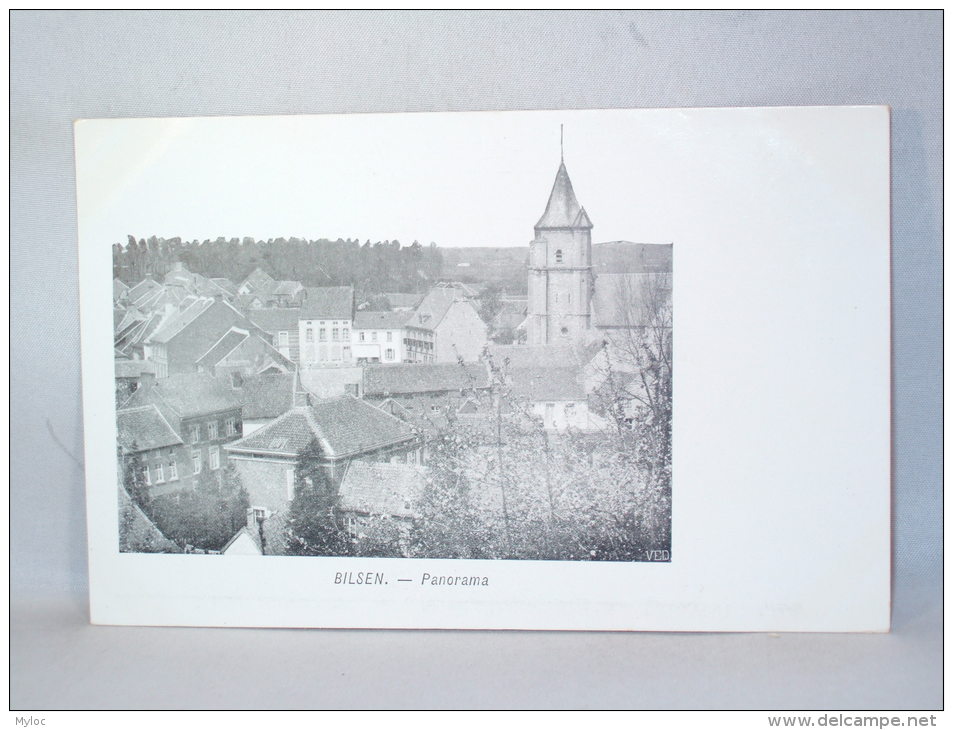 Bilzen. Bilsen. Panorama. Cachet "Chocolat Des Chartreux Mons". - Bilzen