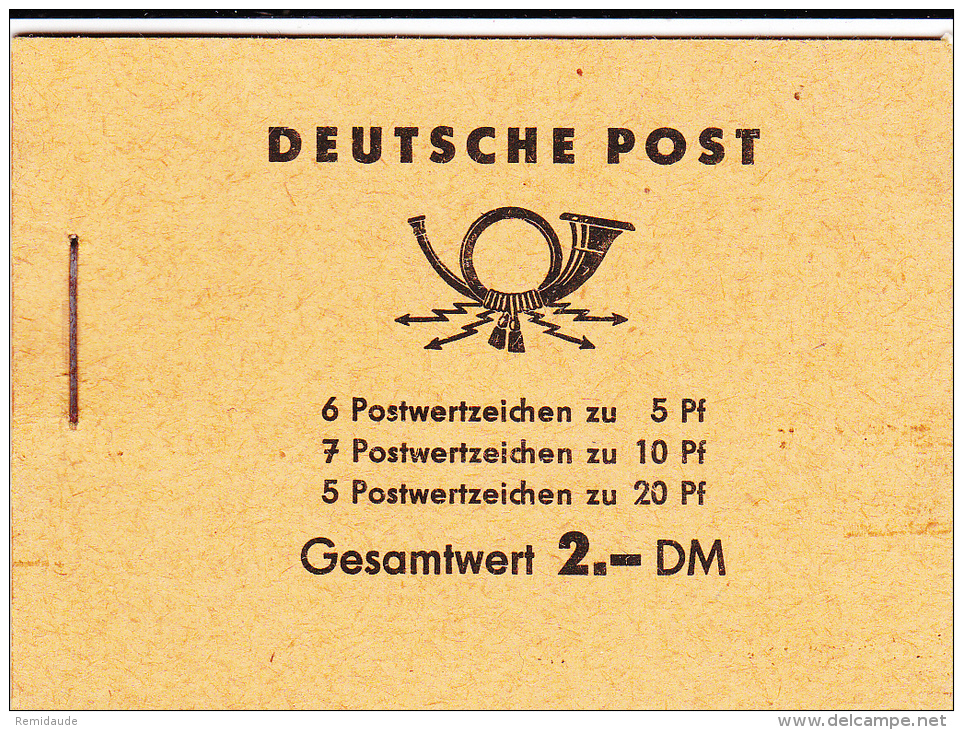 1961 - CARNET D'USAGE COURANT Avec PUB - INSCRIPTION III 18 185 Lp 2441 61 (MICHEL Nr. 3b) - Postzegelboekjes