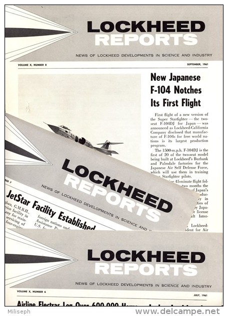LOT De 5  Revues - LOCKEED REPORTS 1961  (3421) - Aviation