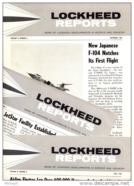 LOT De 5  Revues - LOCKEED REPORTS 1961  (3421) - Fliegerei