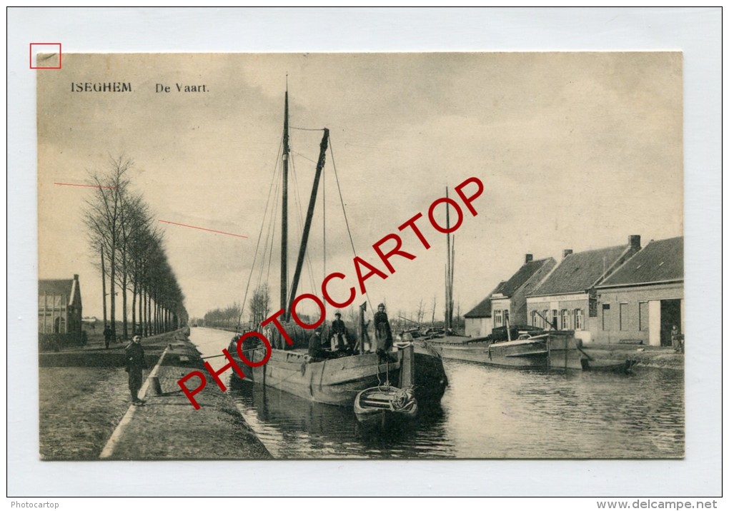 IZEGEM-De Vaart-Peniches-Bateaux-Canal-Periode Guerre 14-18-1WK-BELGIQUE-BELGIEN-Flandern-Feldpost 13- - Izegem