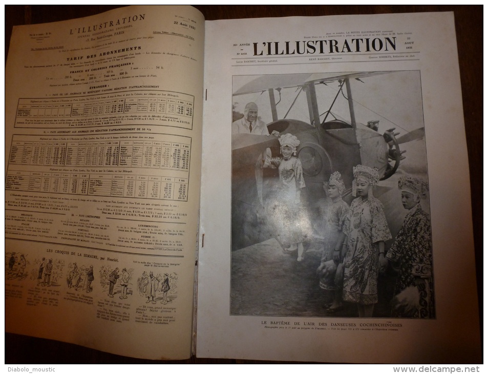 22.08.1931   L' Exposition Coloniale : Sénégal Et Cameroun; Les Abbés Du Soudan; Aéro-club De Vincennes - L'Illustration