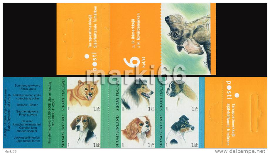 Finland - 2008 - Dogs - Mint Stamp Booklet - Neufs