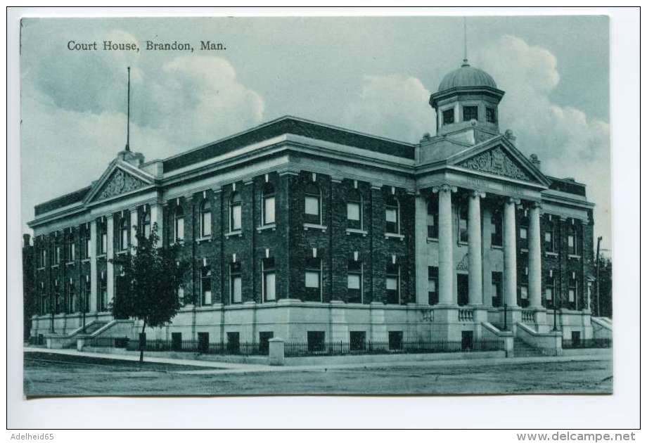 NB Ca 1910 Brandon Manitoba Court House - Autres & Non Classés