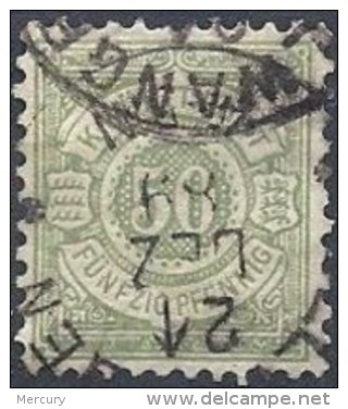 50 P. Vert-gris Oblitéré De 1875-79 - Sonstige & Ohne Zuordnung