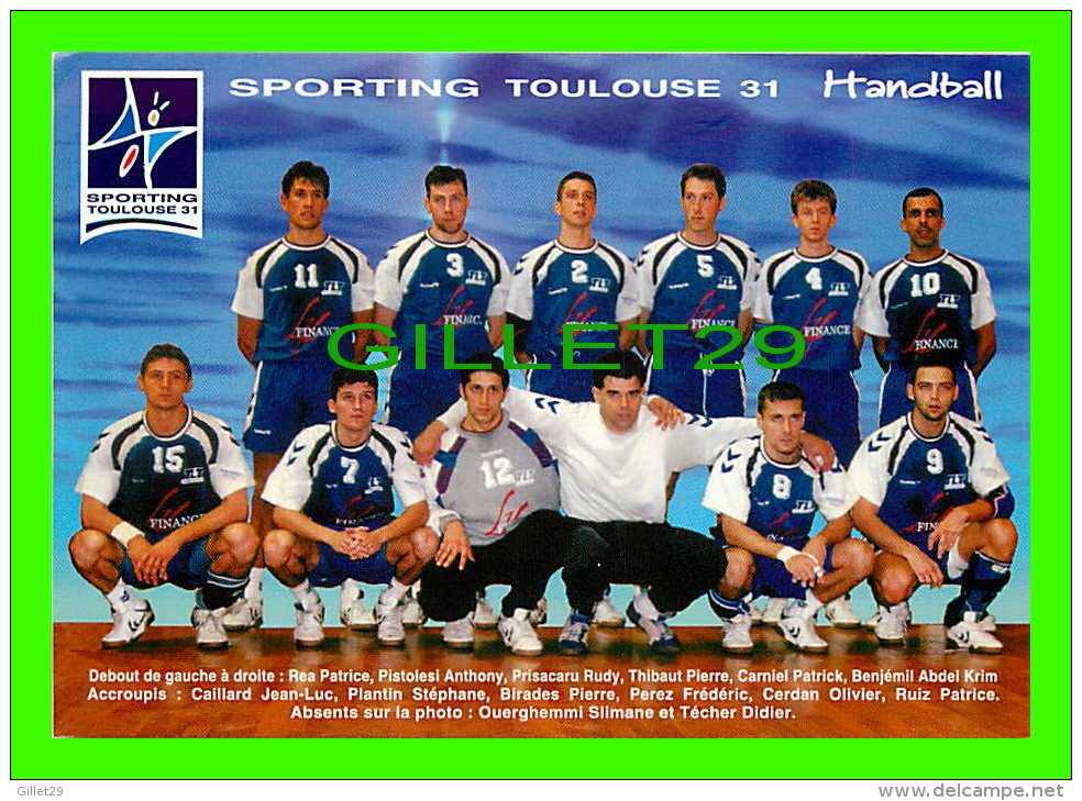 SPORTS. HANDBALL - SPORTING TOULOUSE 31 - CALENDRIER SAISON 1995/96 1ere DIVISION - - Autres & Non Classés