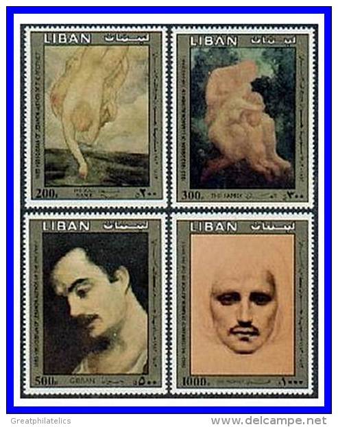 LEBANON 1983 PAINTINGS BY KHALIL GIBRAN SC#471-74 VF MNH Cv$30.00 - Lebanon