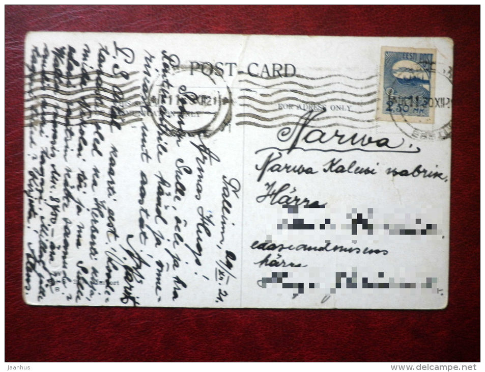 New Year Greeting Card - Champagne - WSSB - Nice Stamp - Circulated In 1921 In Estonia - Germany - Used - Usabal