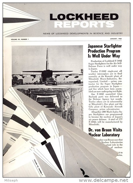 LOT De 9  Revues - LOCKEED REPORTS 1963   (3423) - Aviation