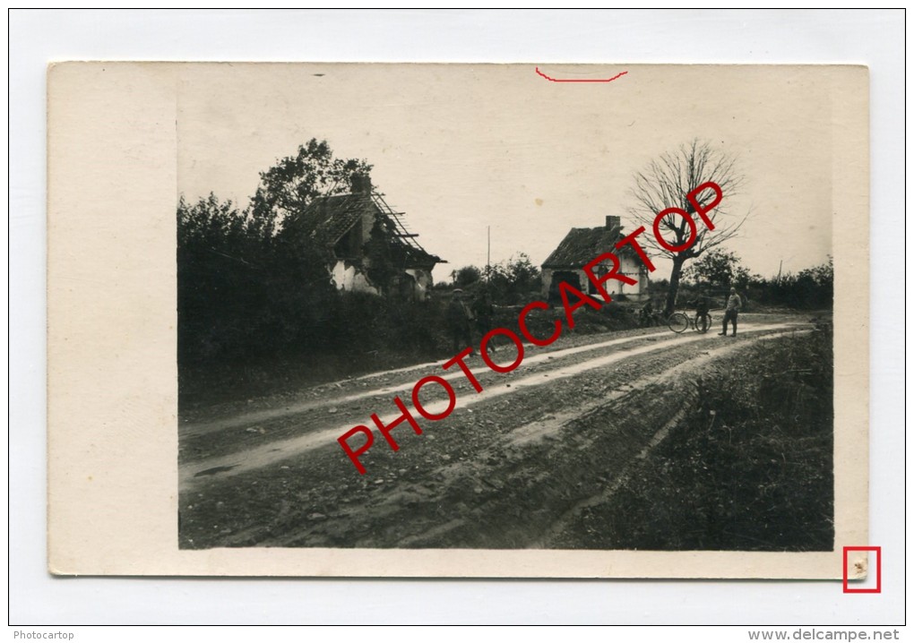 HOUTHEM-Croisement-a Gauche Vers St Eloi-a Droite Warneton-Carte Photo Allemande-Guerre 14-18-1WK-BELGIQUE-BELGIEN - Comines-Warneton - Komen-Waasten