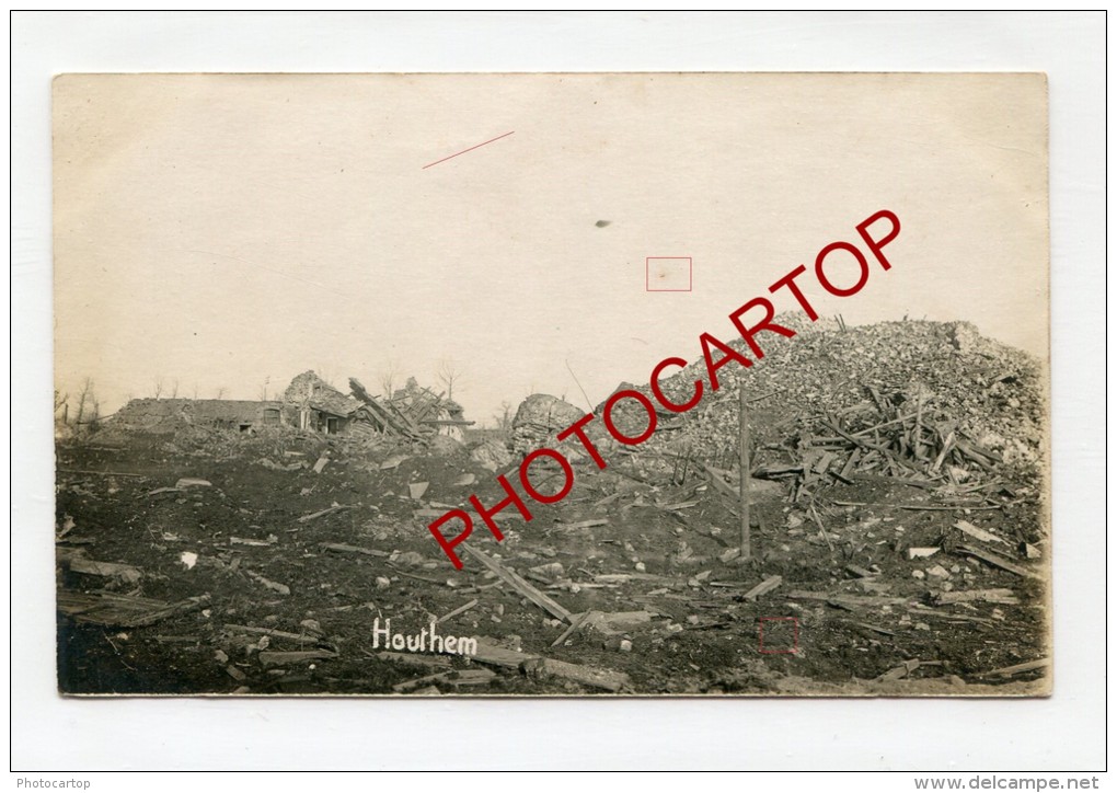 HOUTHEM-Carte Photo Allemande-Guerre 14-18-1WK-BELGIQUE-BELGIE N- - Comines-Warneton - Komen-Waasten