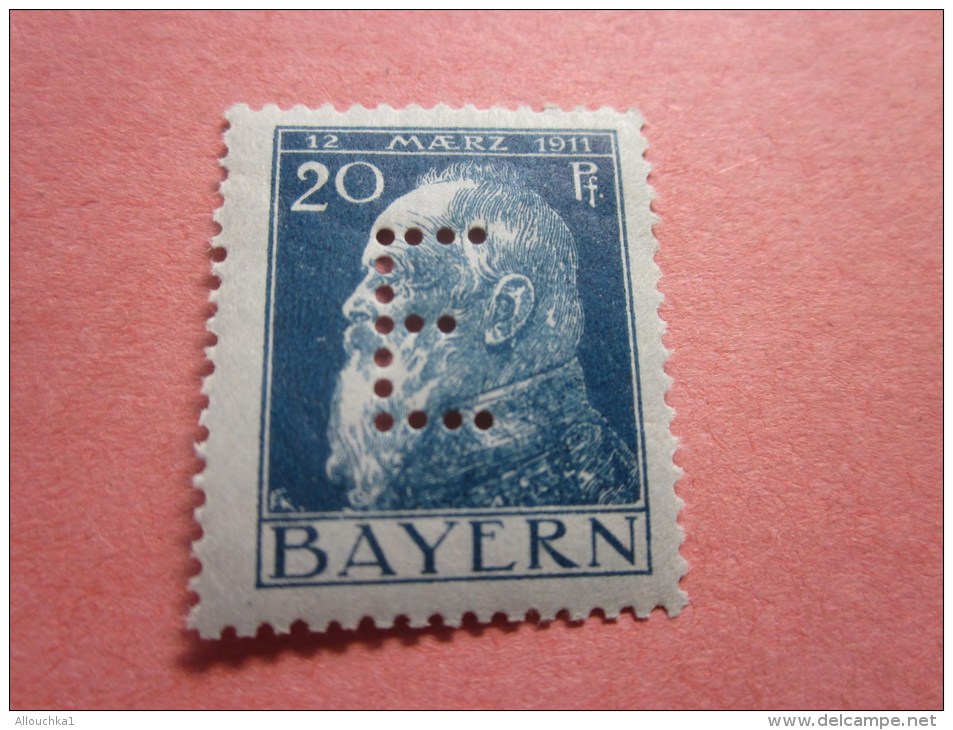 Bayern Stamp ** Perforé Perfins Perfin Perfores Perforiert Gezähnt Perforati Perforadas Germany Deutschland Allemagne - Neufs