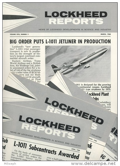 LOT De 4 Revues -  LOCKEED REPORTS 1968    (3428) - Aviation