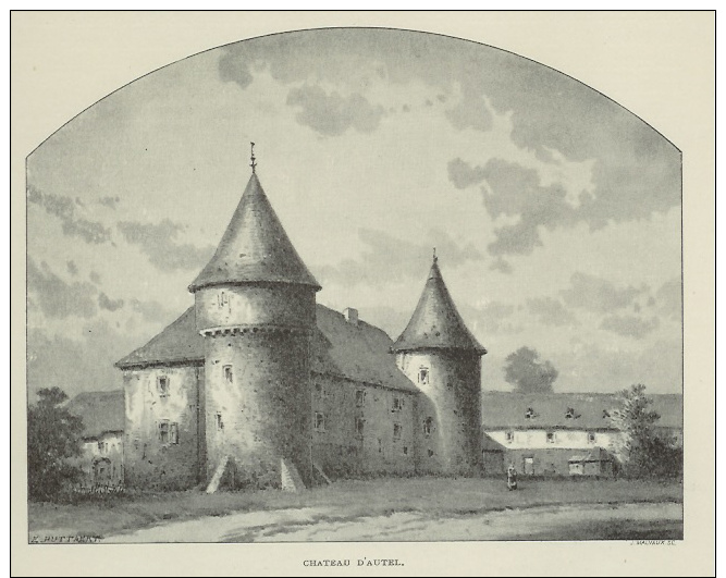 Gravure: Arlon: 3-437-Château D'Autel. - Prints & Engravings