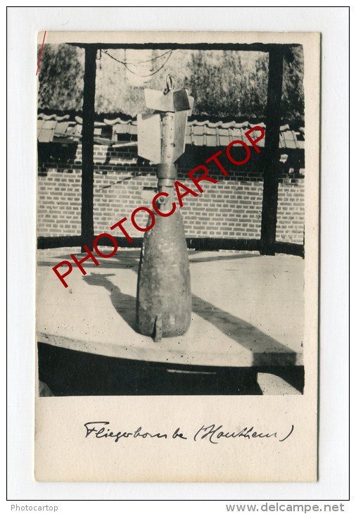 HOUTHEM-Bombe Aerienne-Carte Photo Allemande-Guerre 14-18-1WK-BELGIQUE-BELGIEN- - Comines-Warneton - Komen-Waasten