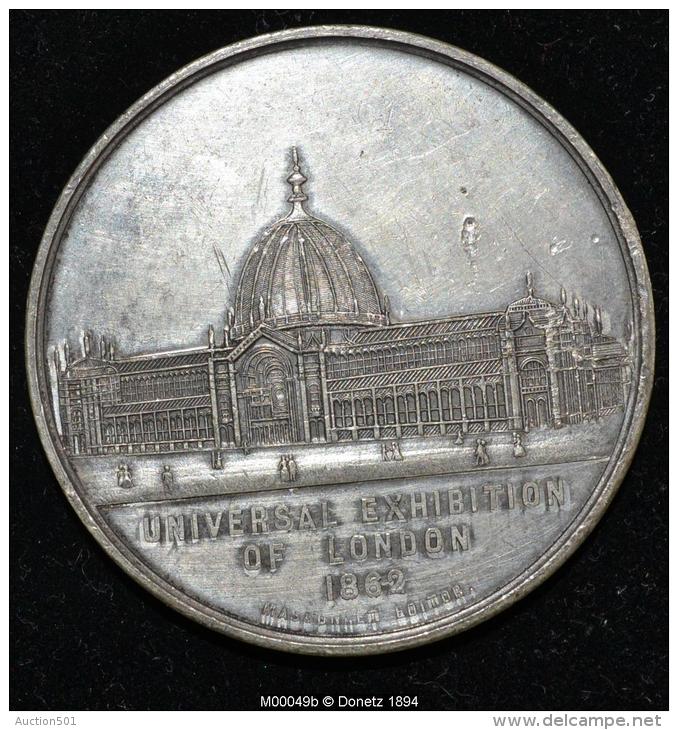 M00049 Universal Exhibition London 1862 Et Victoria Au Revers (46 Gr.) - Royaux/De Noblesse