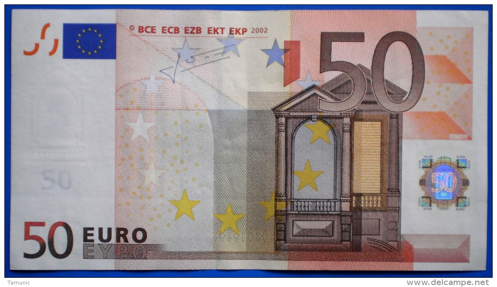 ITALY  50 EURO S 2002 J075 G2 XF - TRICHET - 50 Euro