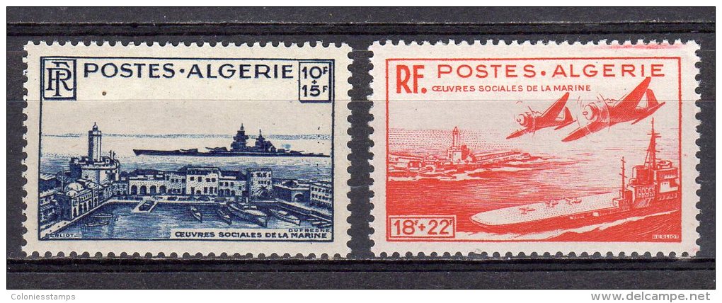 (S0041) ALGERIA, 1949 (Naval Charities Fund). Complete Set. Mi ## 280-281. MNH** - Neufs