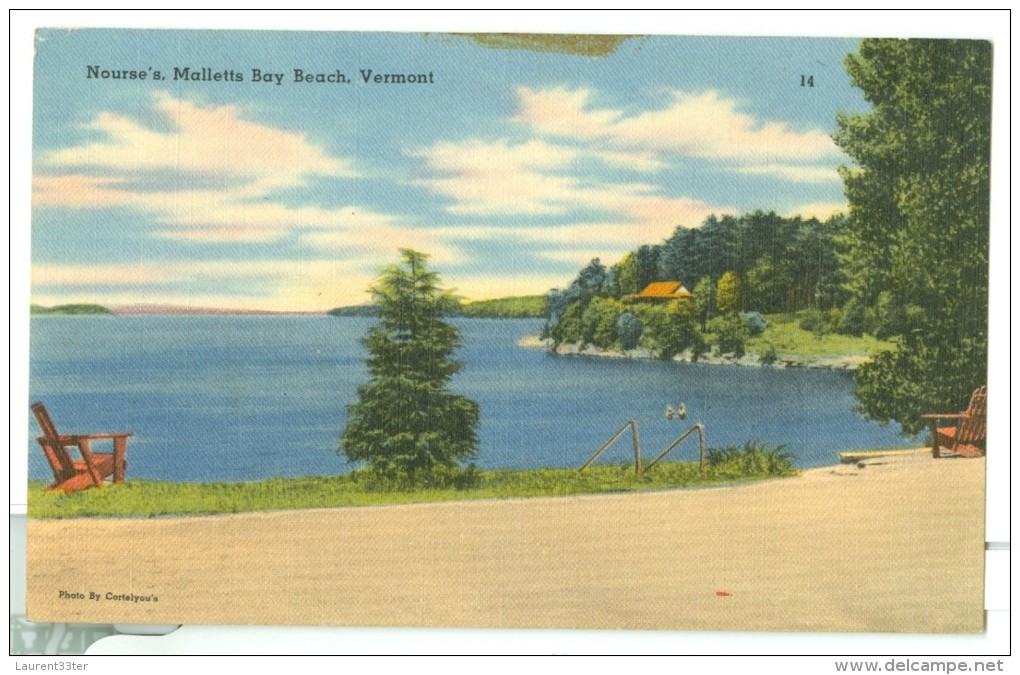 Carte Vermont Nourse´s Malletts Bay Beach - Autres & Non Classés