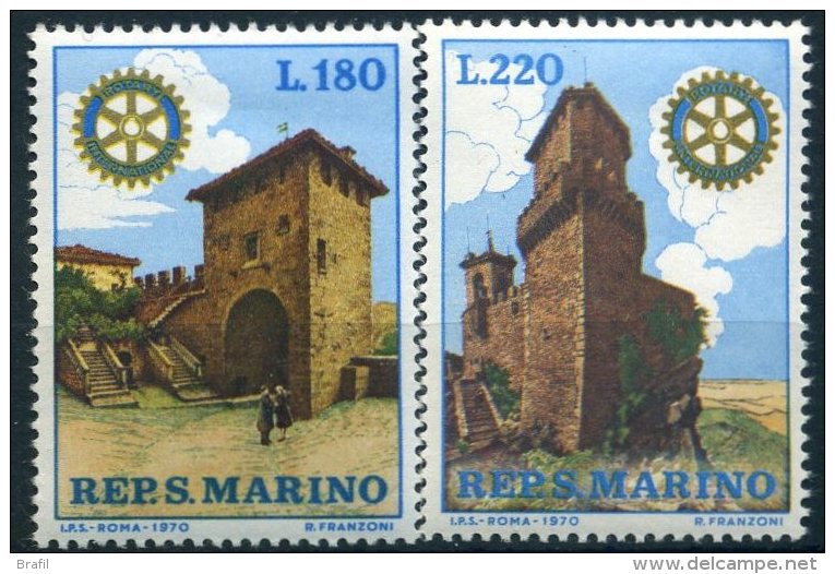1970 San Marino, Rotary , Serie Completa (**) AL FACCIALE - Nuevos