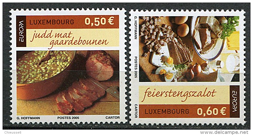 Luxembourg** N° 1621 - 1622 - Europa - Année 2005 - - Neufs