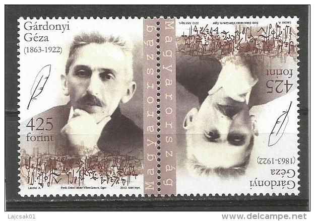 Hungary 2013. Famous Writer Gardonyi Geza Tete-beche Pairs MNH** - Nuovi