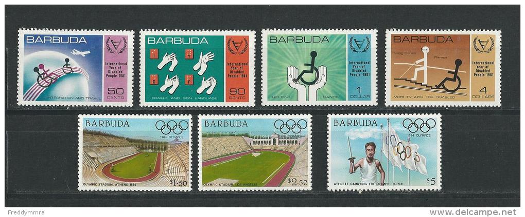 Barbuda: 545/ 548 + 696/ 698 ** - Antigua Et Barbuda (1981-...)