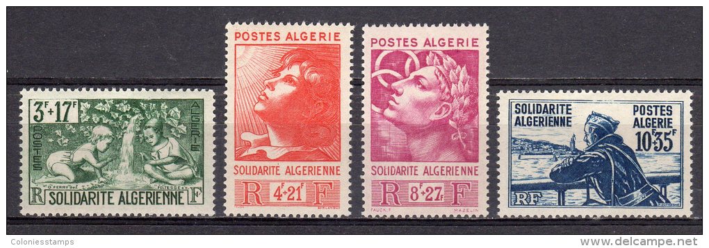 (S0040) ALGERIA, 1946 (Solidarity). Complete Set. Mi ## 247-250. MNH** - Neufs