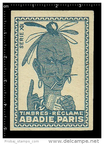 Original German Poster Stamp Cinderella Reklamemarke Timbres Reclame  Abadie Paris Tobacco Cigarette Tabak Zigarette - Tobacco