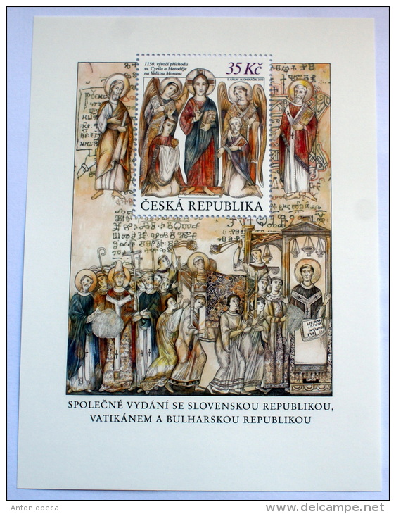 REPUBBLICA CECA - SHEET ANNIVERSARY SAN CIRILLO E METODIO  MNH** - Nuevos