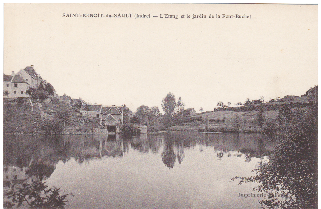 Saint-Benoît-du-Sault : L'Etang Et Le Jardin De La Font-Buchet - Andere & Zonder Classificatie