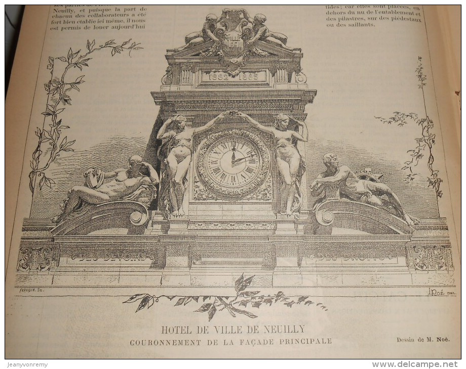 La Semaine Des Constructeurs. N°39. 26  Mars 1887.Tombeau Du Peintre G. Jundt Au Cimetière Montparnasse à Paris. - Magazines - Before 1900