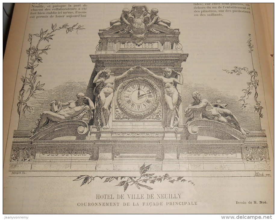 La Semaine Des Constructeurs. N°39. 26  Mars 1887.Tombeau Du Peintre G. Jundt Au Cimetière Montparnasse à Paris. - Revues Anciennes - Avant 1900