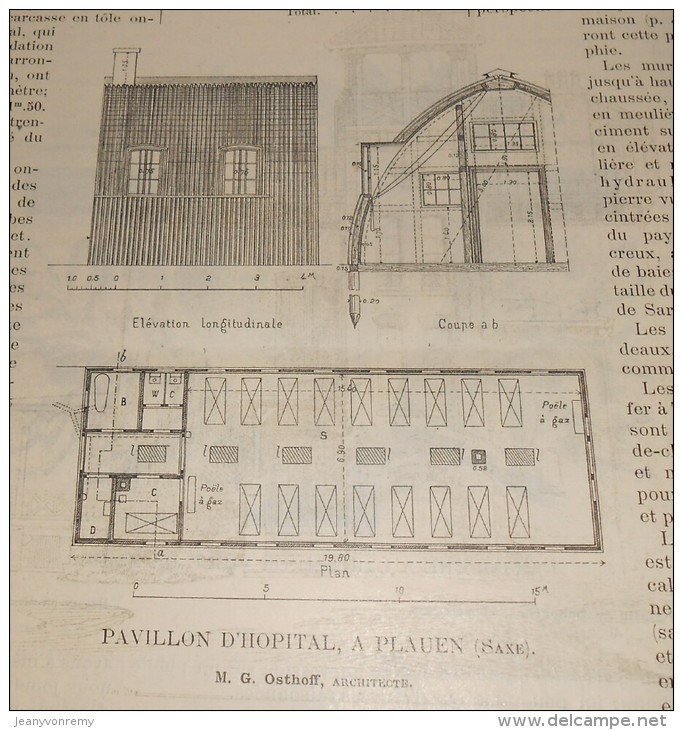 La Semaine Des Constructeurs. N°41. 9  Avril 1887.Villa De M. R.... à Enghien Les Bains. Pavillon D'Hôpital à Plauen. Sa - Revues Anciennes - Avant 1900