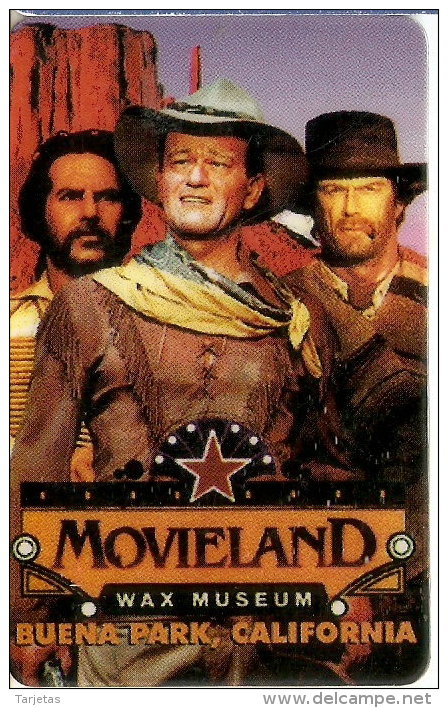 TARJETA DE ESTADOS UNIDOS DE HT DE MOVIELAND MUSEUM (CINE-CINEMA) CLINT EASTWOOD-JOHN WAYNE - Altri & Non Classificati