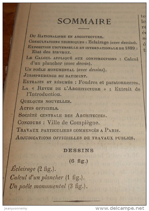 La Semaine Des Constructeurs. N°47. 21 Mai 1887. Un Poêle Monumental. Calcul D'un Plancher. - Revues Anciennes - Avant 1900