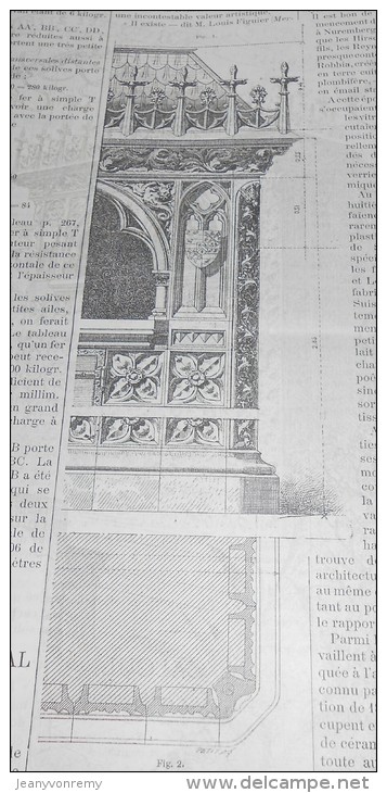 La Semaine Des Constructeurs. N°47. 21 Mai 1887. Un Poêle Monumental. Calcul D'un Plancher. - Magazines - Before 1900