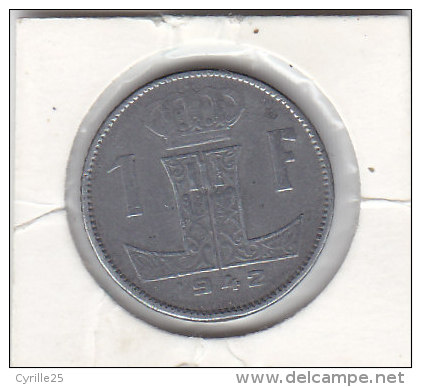 1 FRANC Zinc Léopold III 1942 FL/FR - 1 Franc
