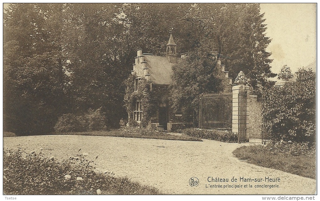 Ham-sur-Heure - Le Château - L'entrée Principale Et La Conciergerie - 1932 ( Voir Verso ) - Ham-sur-Heure-Nalinnes