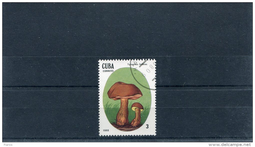 1988-Cuba- "Poisonous Mushrooms" Issue- "Tylopilus Felleus" 3c. Stamp Used - Gebruikt