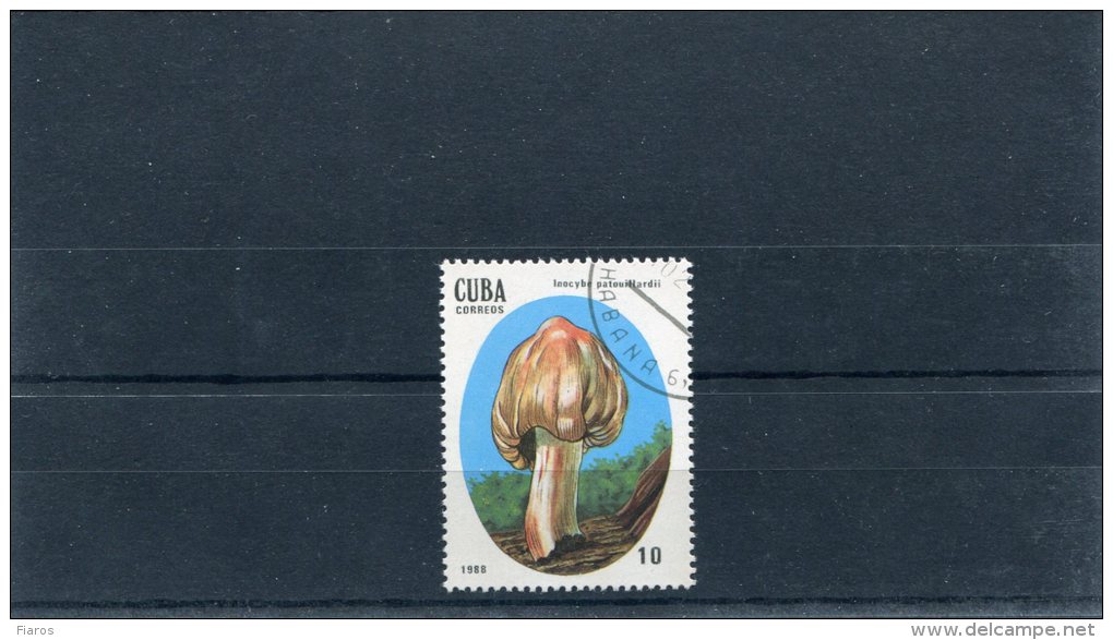 1988-Cuba- "Poisonous Mushrooms" Issue- "Inocybe Patouillardii" 10c. Stamp Used - Oblitérés