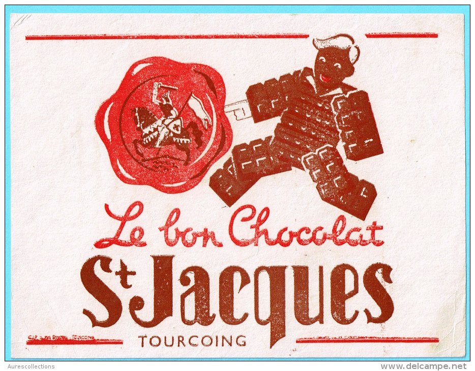 BUVARD BUVARDS Algerie Algeria France Publicité Pub Chocolate Chocolat ST JACQUES Tourcoing Cavalier - Alimentaire