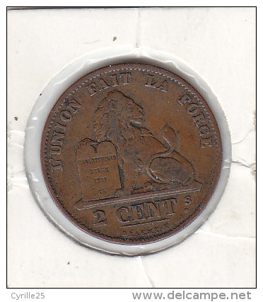 2 CENTIMES Cuivre Léopold II 1876 FR - 2 Cent