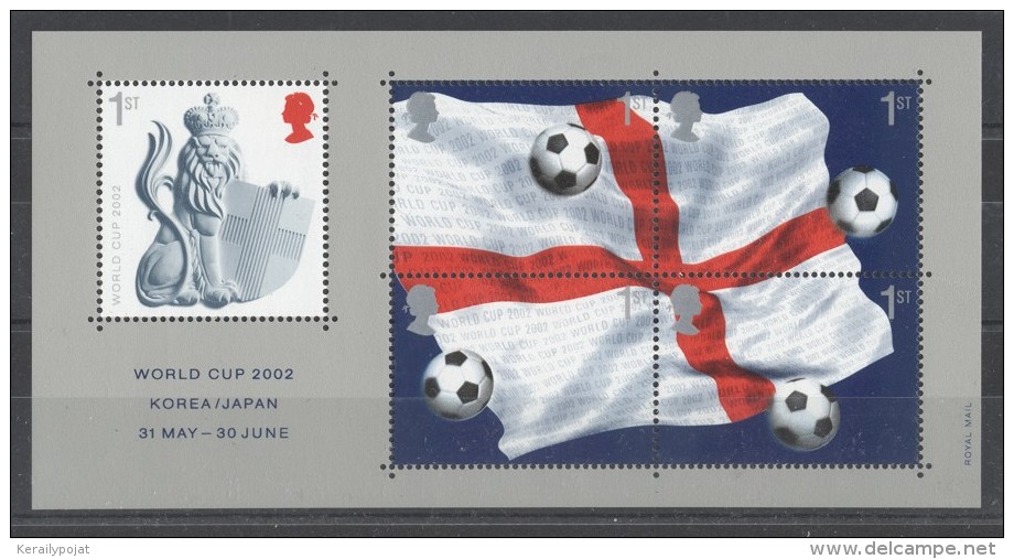 Great Britain - 2002 Football World Cup Block MNH__(TH-7452) - Blocs-feuillets